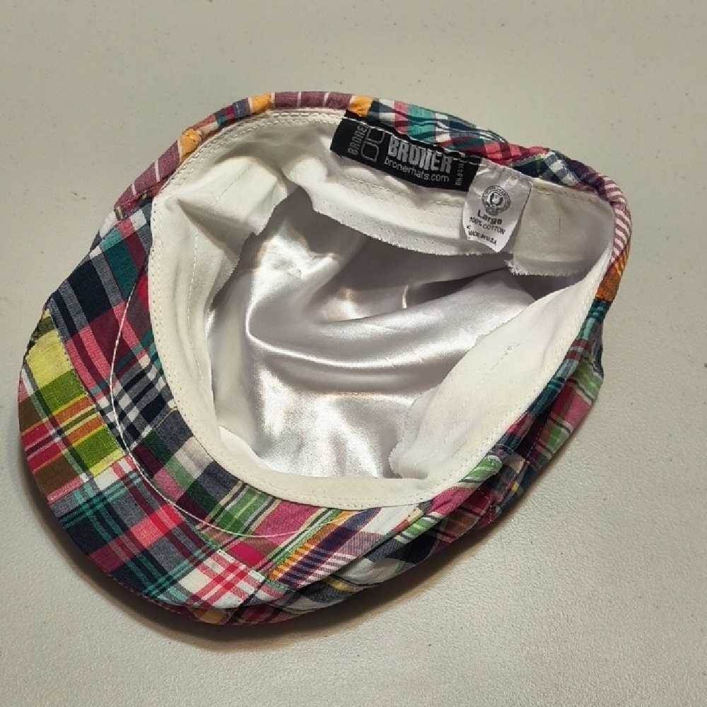 Broner Multicolor Plaid flat Snap Cap Hat, Large - Picture 10 of 11